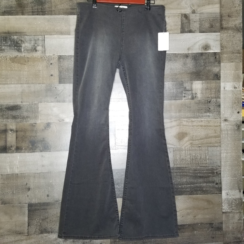 Free People  black bell bottoms